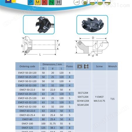 中国台湾泰精刀盘45°度快削面铣刀盘 SEX-080-100 EMCF50-20-120 多种型号规格齐全