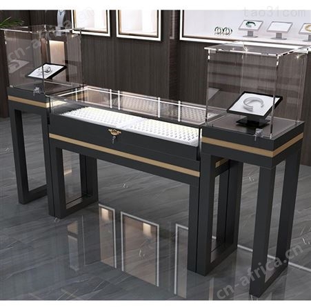 珠宝首饰品展示柜 中式简约玻璃柜透明产品柜台 古玩玉器陈列柜 珠宝柜定做展柜厂家