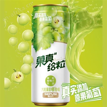 菓真给粒果粒葡萄汁500ml（箱）大粒原果葡萄嚼着喝