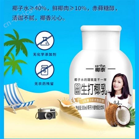 椰子汁植物蛋白饮料300ml便携装0乳糖0反式脂肪酸