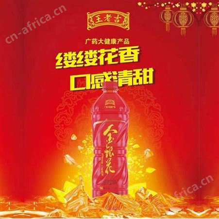 王老吉金银花植物饮料去火凉茶真材实料益眼养颜500ml