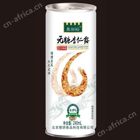 无糖杏仁露240ml植物蛋白饮料易拉罐装乳味饮料