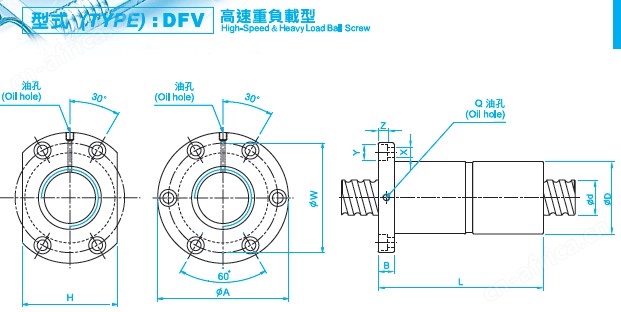 DFV2005滚珠丝杆图