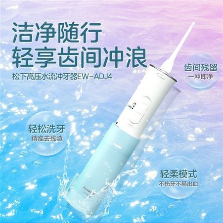 松下 （Panasonic） 家用水牙线便携式电动冲牙器 EW-ADJ4