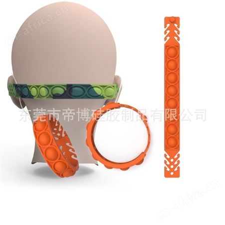硅胶解压手环跨境亚马逊解压玩具灭鼠先锋五指钥匙扣工厂现货
