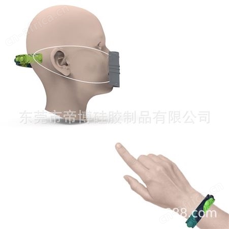 灭鼠先锋扎染钛钢手链手环 欧美流行硅胶时尚手镯手链 跨