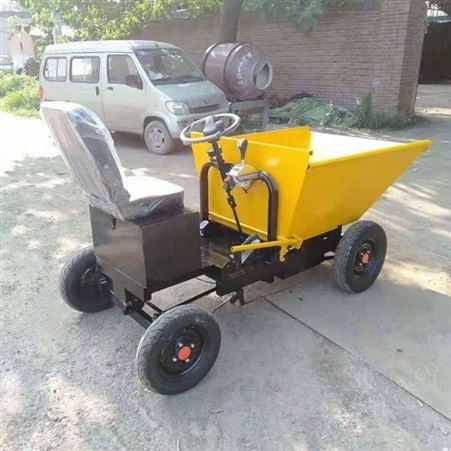 工程翻斗车 程达机械 电动无棚沙石四轮蹦蹦车