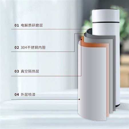 罗莱 LOVO 保温杯S-480-SW33 智能温显杯480mlL 罗莱LOVO总代理商