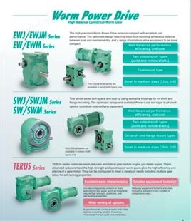 日本TSUBAKI椿本减速机 EWJ25E10L蜗杆驱动