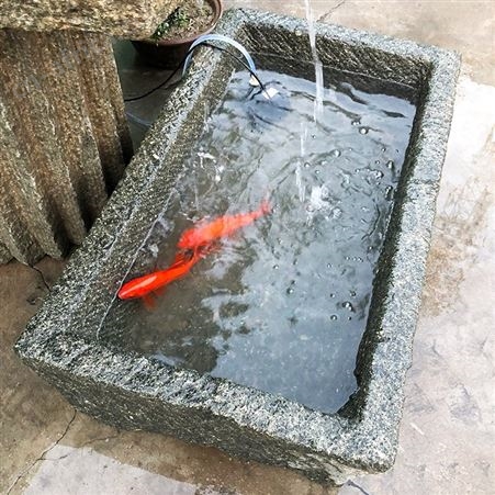 老旧石槽石磨盘组合 石头水槽养鱼缸 流水生财 石盆流水景观