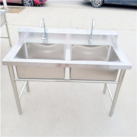 德满来 不锈钢全封双槽水池 厨房商用单双水槽可支持定制