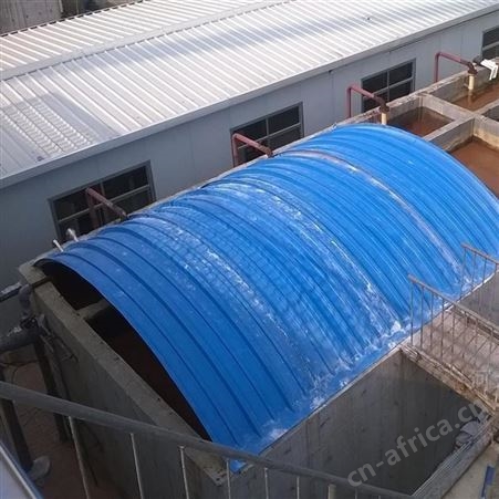 玻璃钢污水池 拱形盖板 厌氧池加盖市政水池臭气盖板集气罩