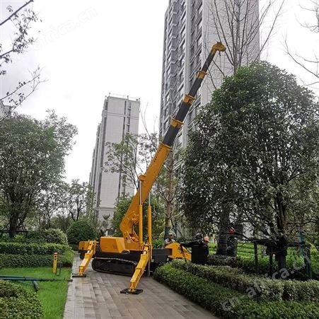 8吨液压遥控5吨3吨微型履带蜘蛛吊起重机室外屋顶狭小环境使用