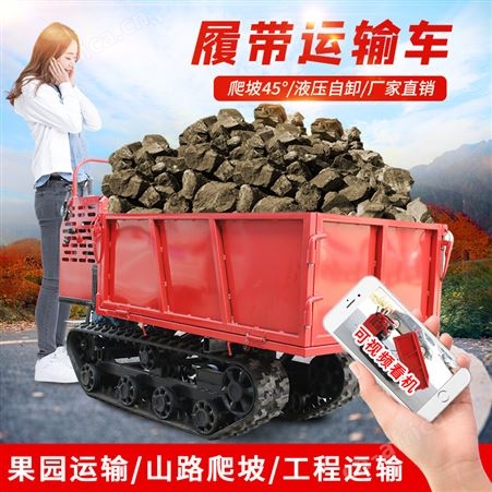 源兴小型山地履带运输车液压自卸手扶全地形爬山虎农用车