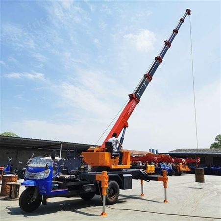 小型农用柴油机三轮随车吊3吨平板自备吊园林绿化背树小吊车