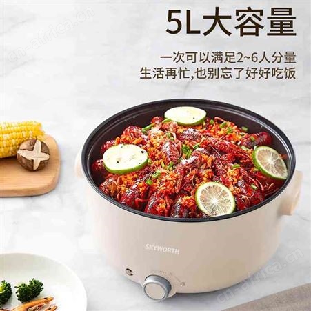 创维Skyworth家用多功能电火锅 学生宿舍多用途锅料理锅电煮锅