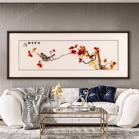 苏 州刺绣锦觅真丝纯手工苏绣成品挂画精品雅致山水花鸟卧室客厅画