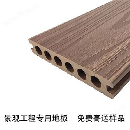 佰奇威14025厚塑木地板圆孔3D浮雕压花园林景观花园工程防水防晒