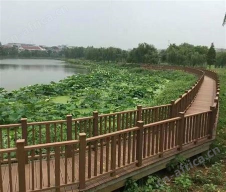 景区栈道专用PE木塑护栏户外别墅花园围栏市政工程防护栏
