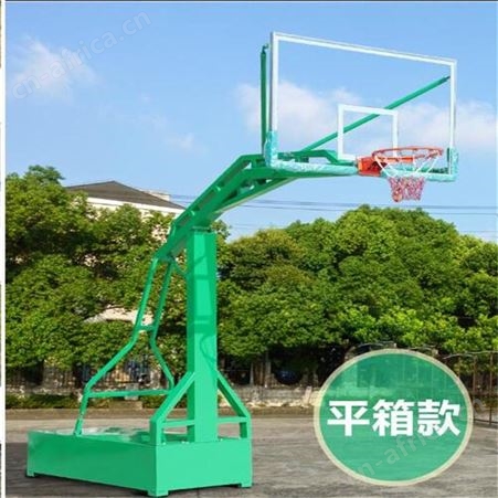 华丽体育室外仿液压篮球架户外标准成人移动式篮球架三色仿液压平箱篮球架