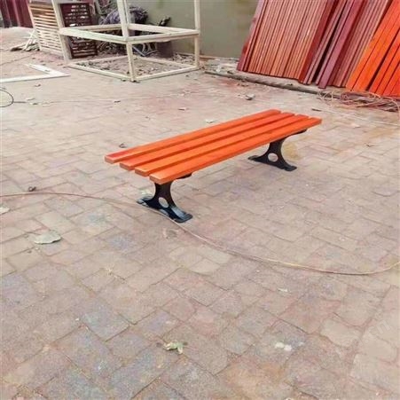 华丽体育公园椅塑木防腐木靠背椅户外休闲椅铸铁公园座椅厂家