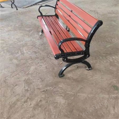 华丽体育公园椅户外三人位座椅实木庭院园林椅休闲座椅靠背椅长条公园排椅