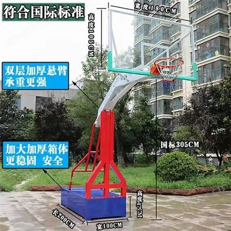 华丽体育室外篮球架标准成人移动固定学校升降篮球架