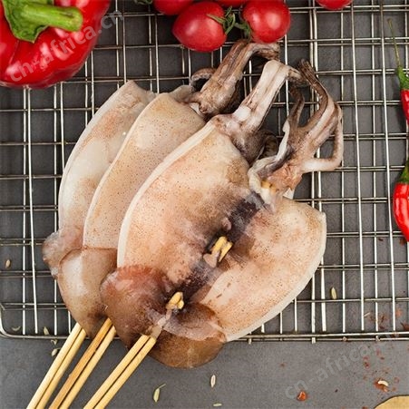 100g鱿鱼板串半成品食材 冷冻涮锅商用铁板鱿鱼100克