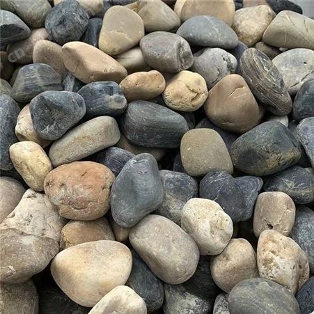 天然砾石卵石 白色鹅卵石 机制水磨石黑色石子