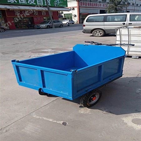 矿用工程三轮车液压自卸电动车建筑工地灰斗车电动翻斗小推车巧夺