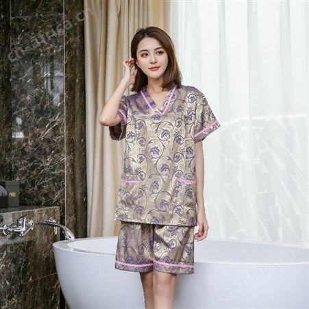 汗蒸服女款情侣桑拿服洗浴睡衣套装男士涤棉吸水汉蒸大码宽松浴服