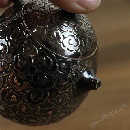 龙蛋银茶壶纯银单壶999银茶具泡茶壶全手工茶道配件礼品定制