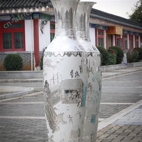 大号纯银999工艺品摆件 客厅中式花瓶 银花瓶银摆件价格 定制批发