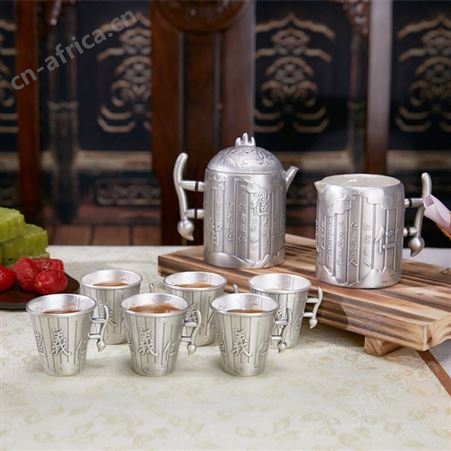 银茶具999纯银套装 家用手工足银茶壶茶杯 银器礼品定制