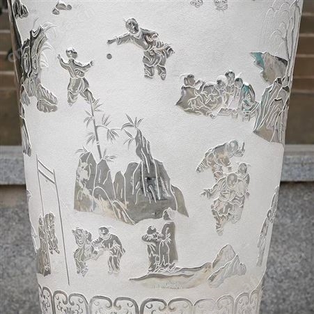 大号纯银999工艺品摆件 客厅中式花瓶 银花瓶银摆件价格 定制批发
