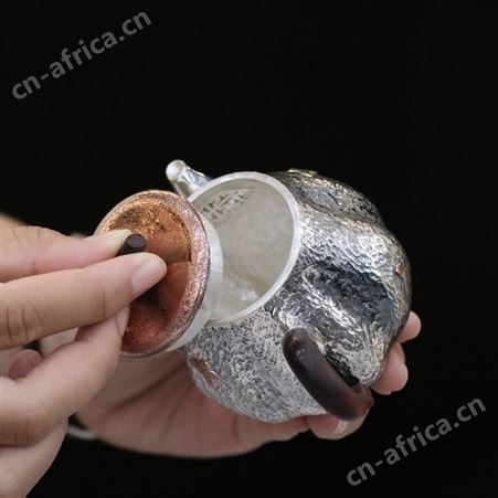 南瓜小银壶纯银999手工中式家用高档功夫茶具泡茶壶足银茶壶送礼