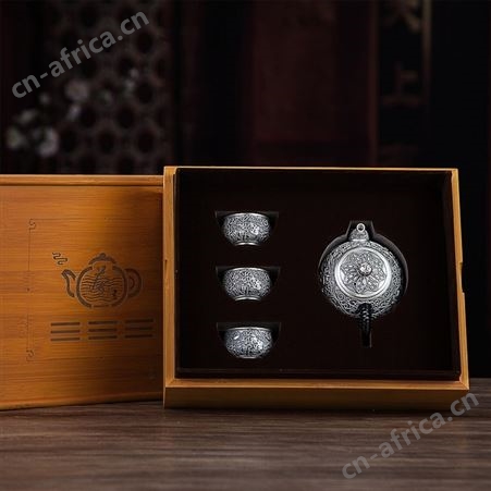 纯手工花丝银壶 纯银999小茶壶家用银茶壶茶具套装 厂家批发