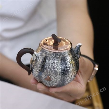 南瓜小银壶纯银999手工中式家用高档功夫茶具泡茶壶足银茶壶送礼