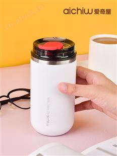 爱奇屋随行咖啡杯保温杯女式高颜值男生办公杯不锈钢水杯定制