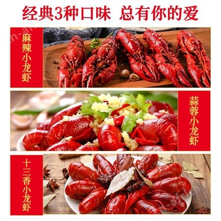 【第二件半价】2022新虾麻辣小龙虾蒜蓉十三香整虾加热即食1000g
