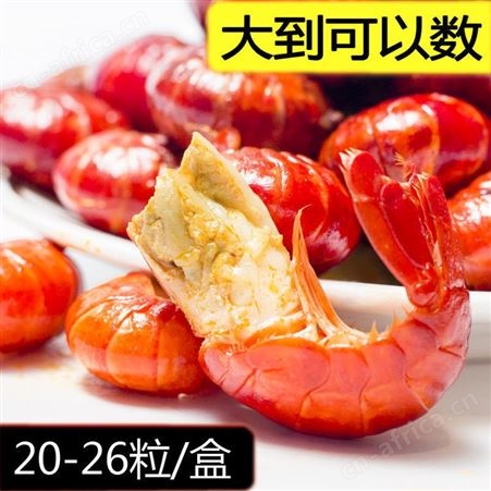 小龙虾即食麻辣尾250g熟食冷冻加热盒装整箱海鲜非鲜活大号虾网红