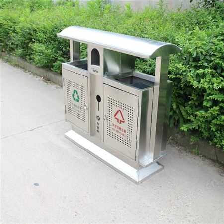 成都脚踏式不锈钢垃圾桶 小区不锈钢垃圾分类回收箱