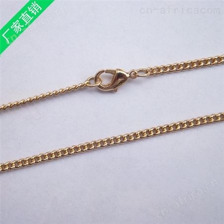 厂家生产各种规格铜质侧身项链 铜项链定做批发金项链银项链